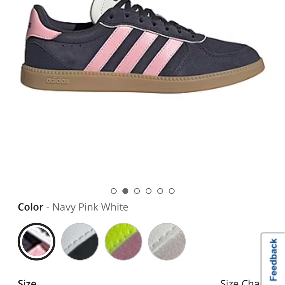 Adidas Women's Navy and Pink Athletic Shoes Size 8